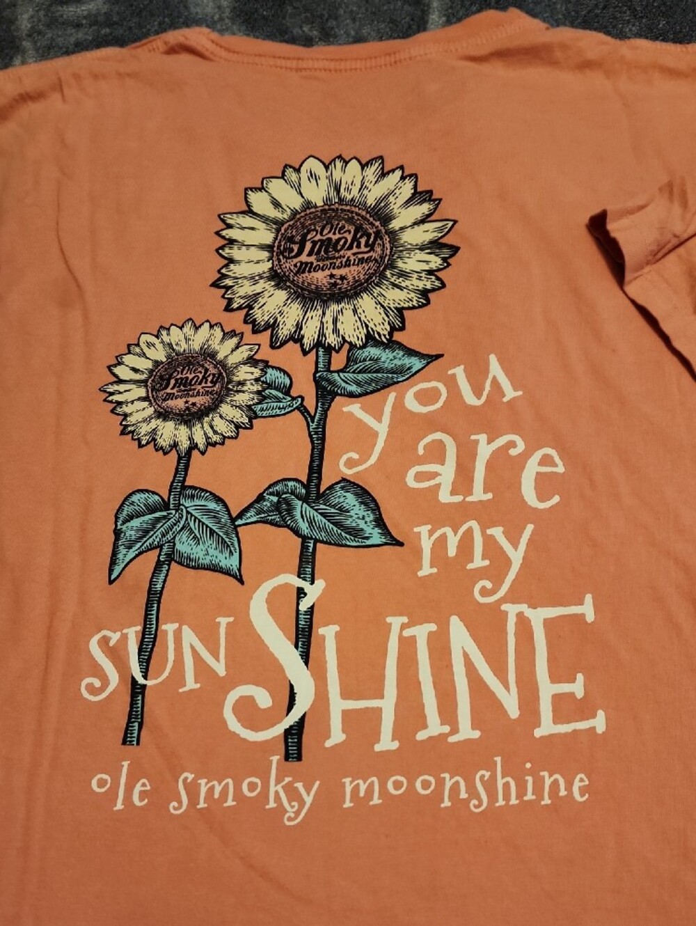 Womens Orange Graphic Tee - Picture 4 of 5